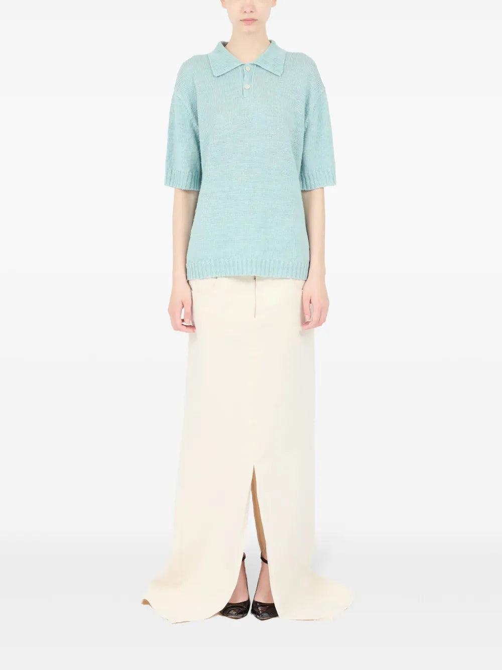 Short-Sleeve Hemp Polo Top