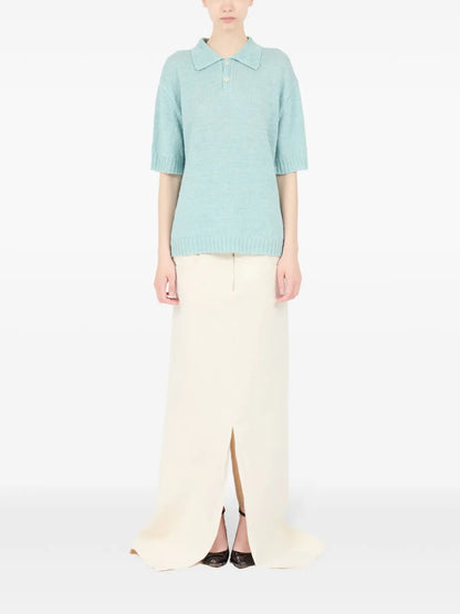 Short-Sleeve Hemp Polo Top