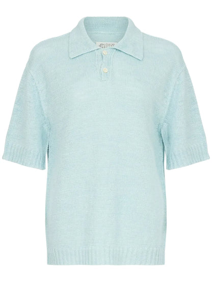 Short-Sleeve Hemp Polo Top