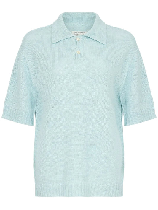 Short-Sleeve Hemp Polo Top