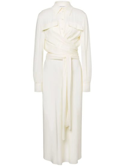 Draped Shirt Dress