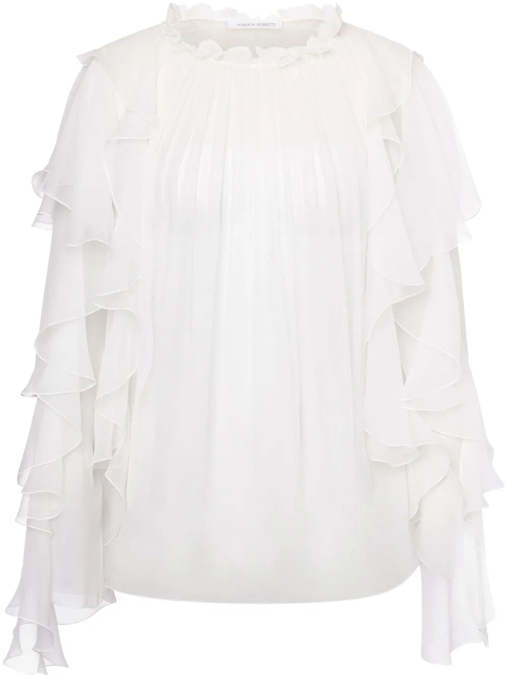 Ruffle-Detailing Blouse