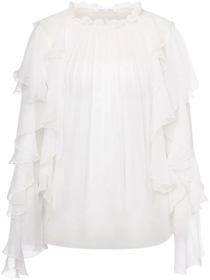 Ruffle-Detailing Blouse