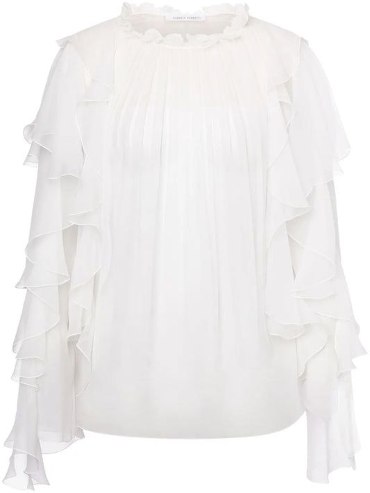 Ruffle-Detailing Blouse