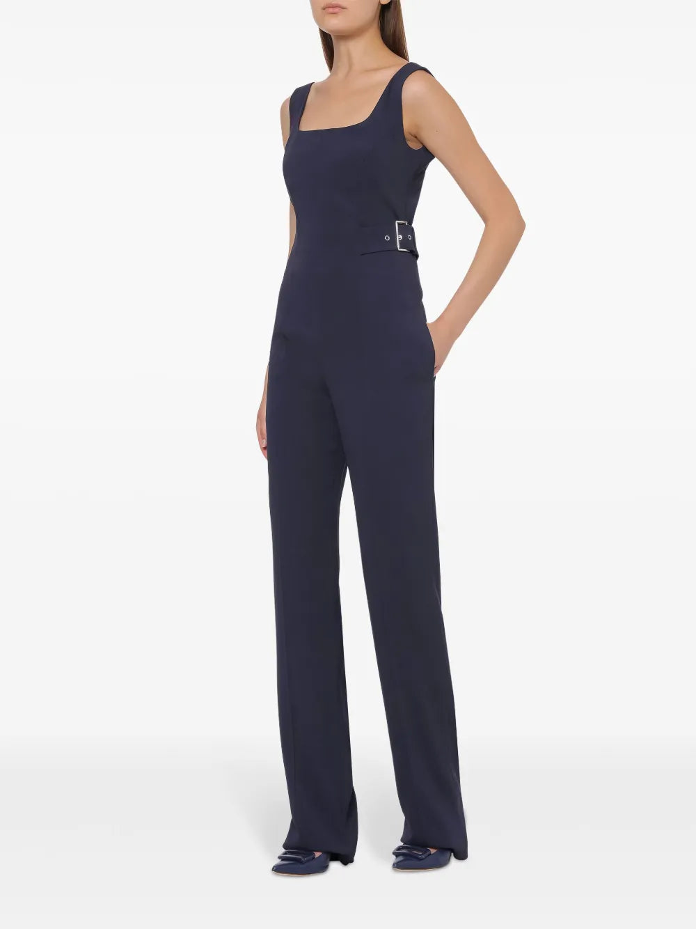 Crossover-Strap Jumpsuit