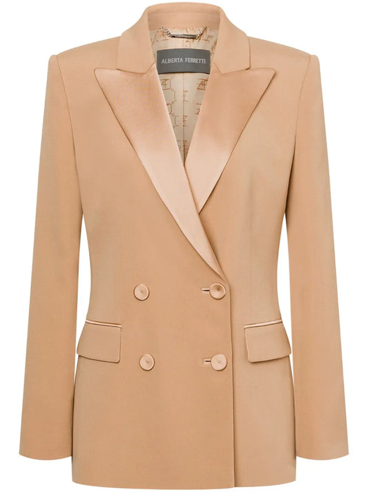 Satin-Trim Blazer