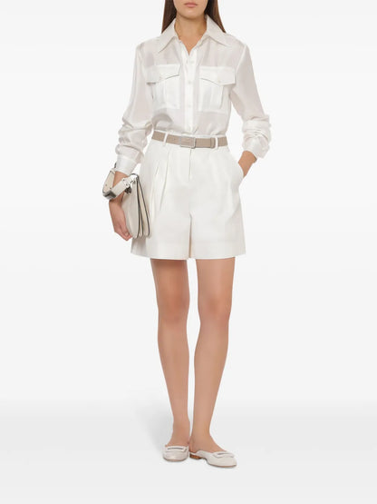 Pleat-Detailing Shorts