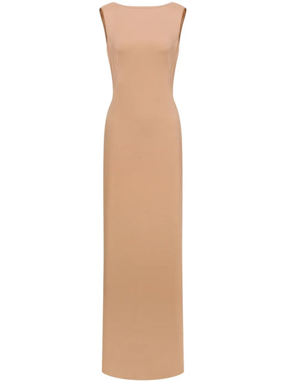 Draped-Panel Gown