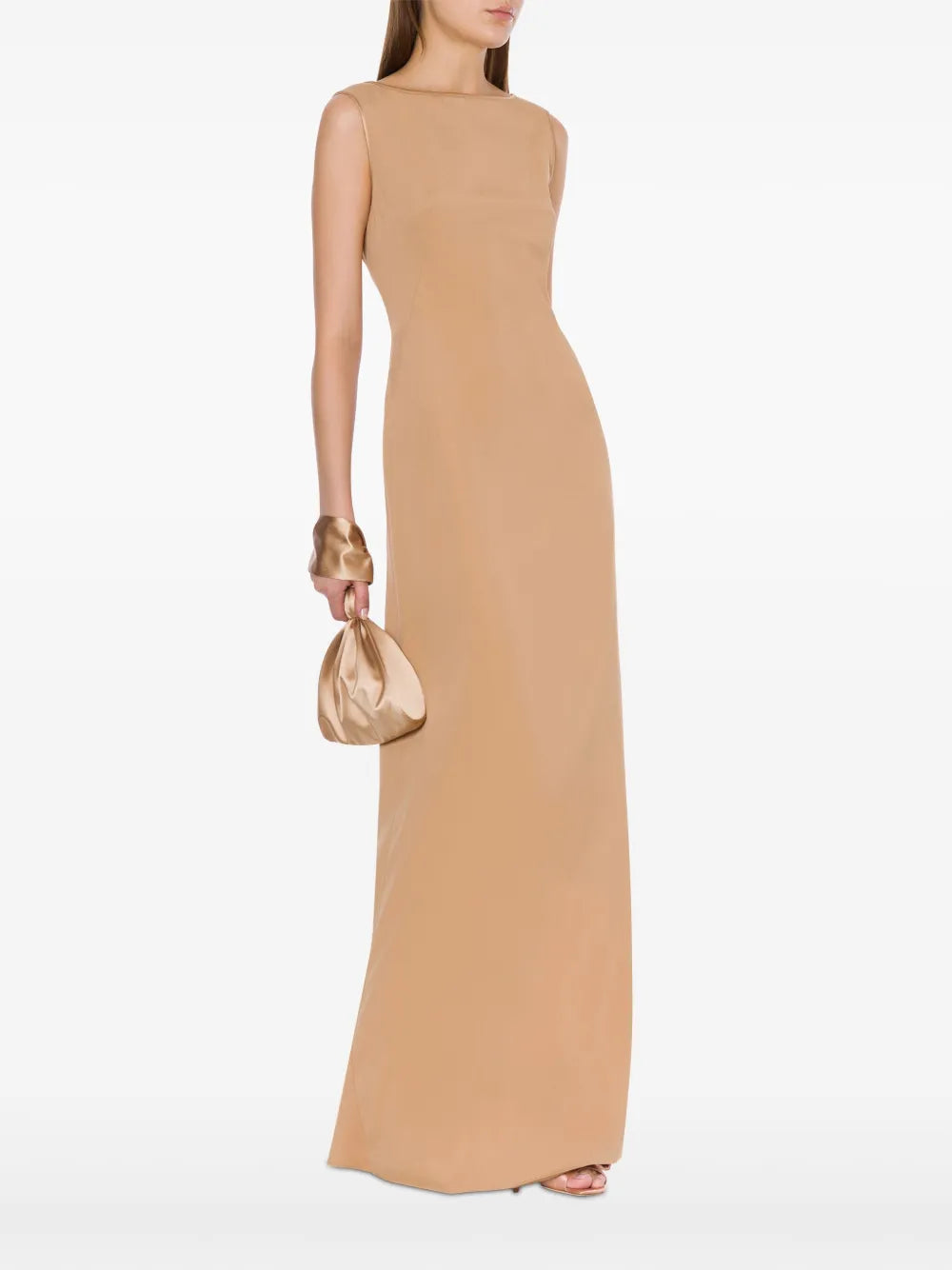 Draped-Panel Gown