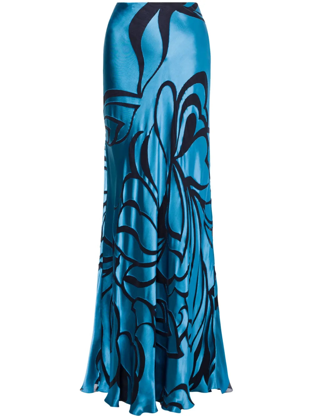 Abstract-Pattern Maxi Skirt