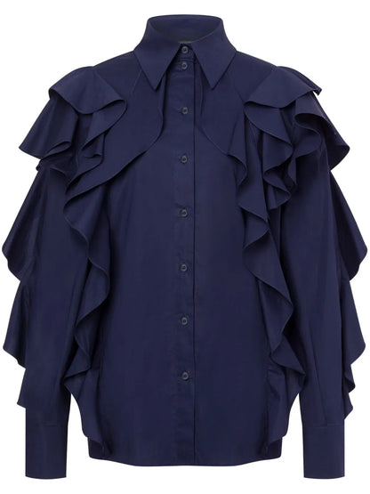 Ruffle-Detailing Shirt