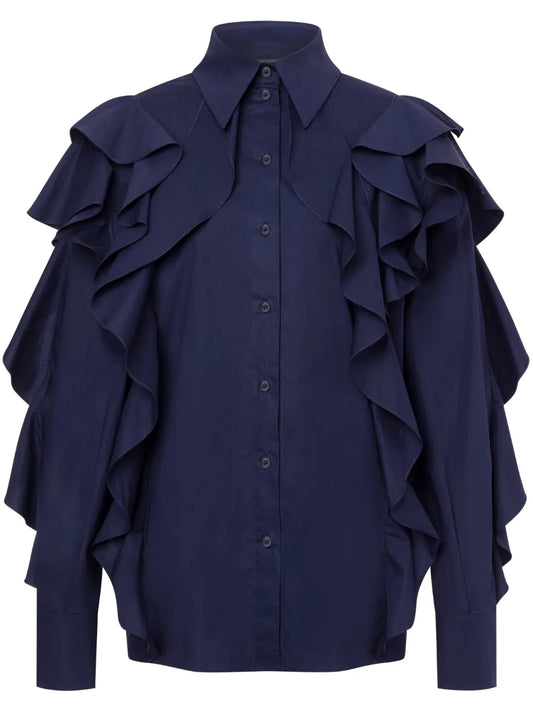 Ruffle-Detailing Shirt