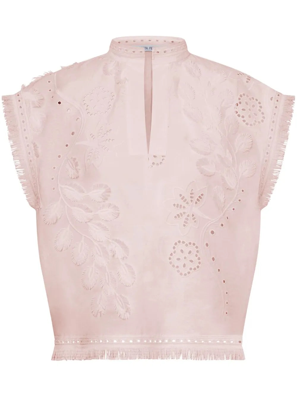 Floral-Embroidered Top