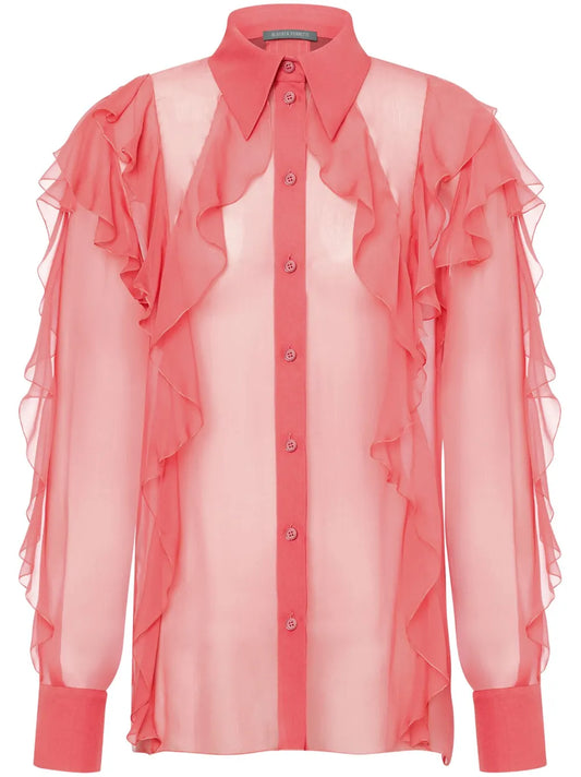 Ruffle-Detailing Shirt