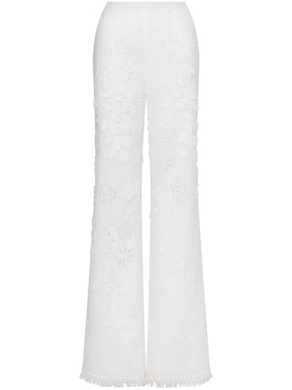 Embroidered Palazzo Pants