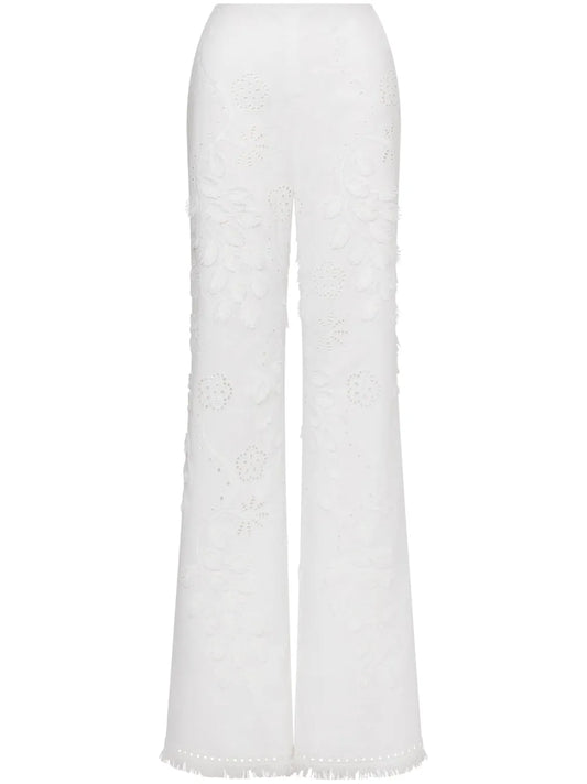 Embroidered Palazzo Pants
