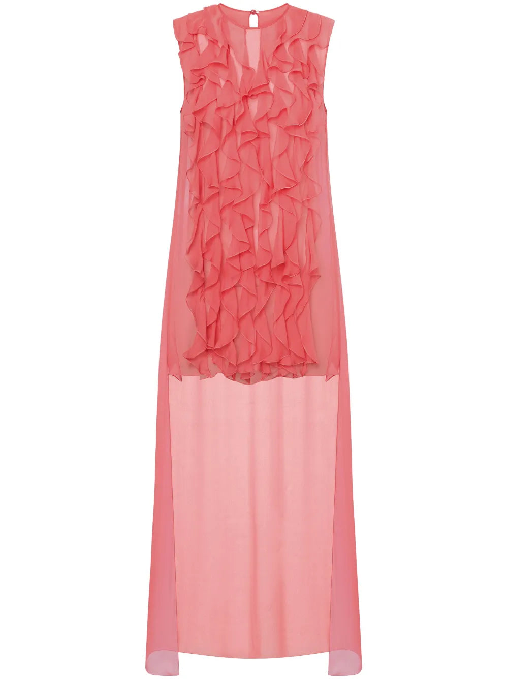 Ruffle-Detail Silk Blouse