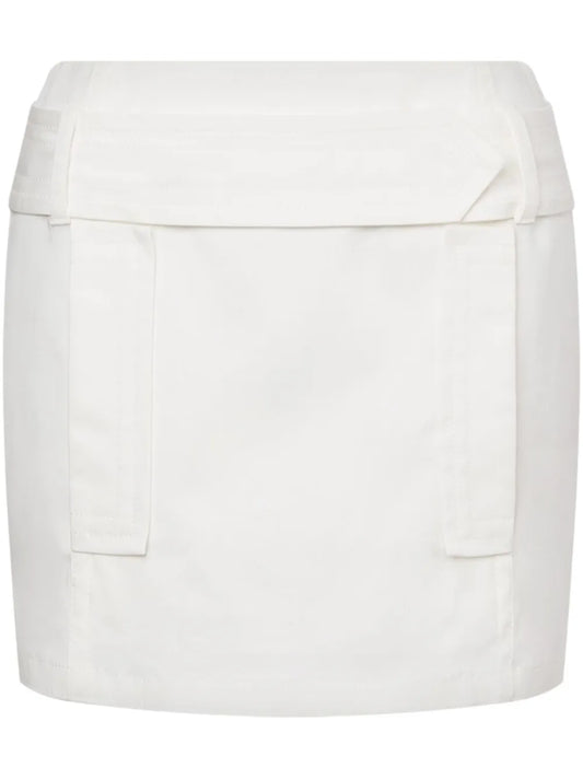 Stretch-Cotton Mini Skirt
