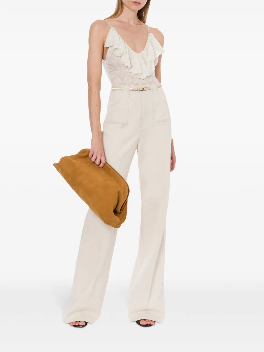 Ruffle-Detailing Bodysuit
