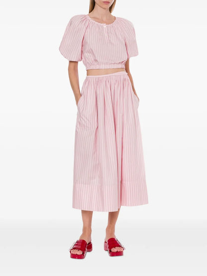 Striped Flared Skirt