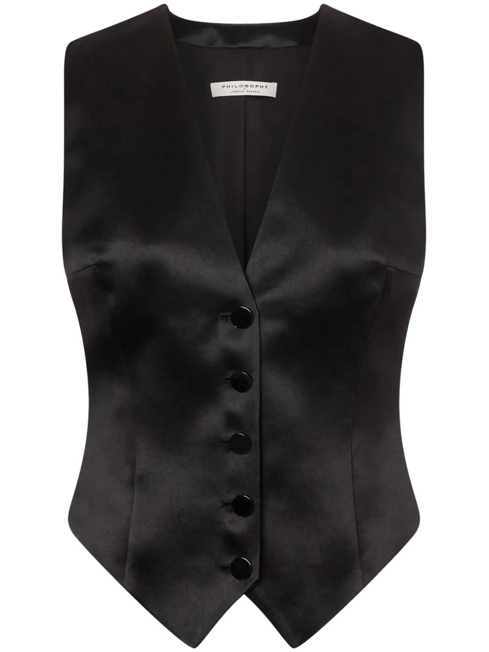 V-Neck Satin Waistcoat
