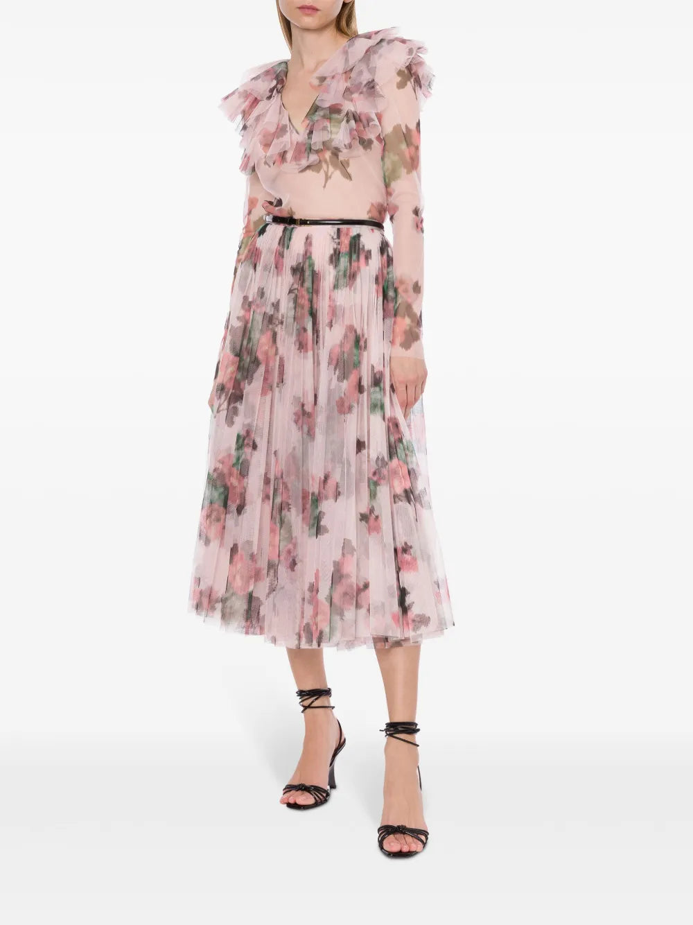 Floral-Print Midi Shirt