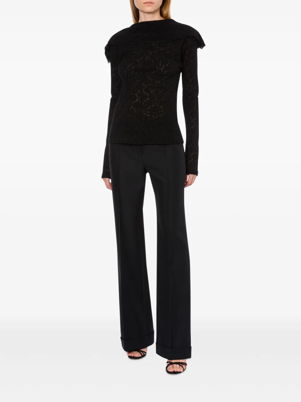 Lace-Detailing Blouse