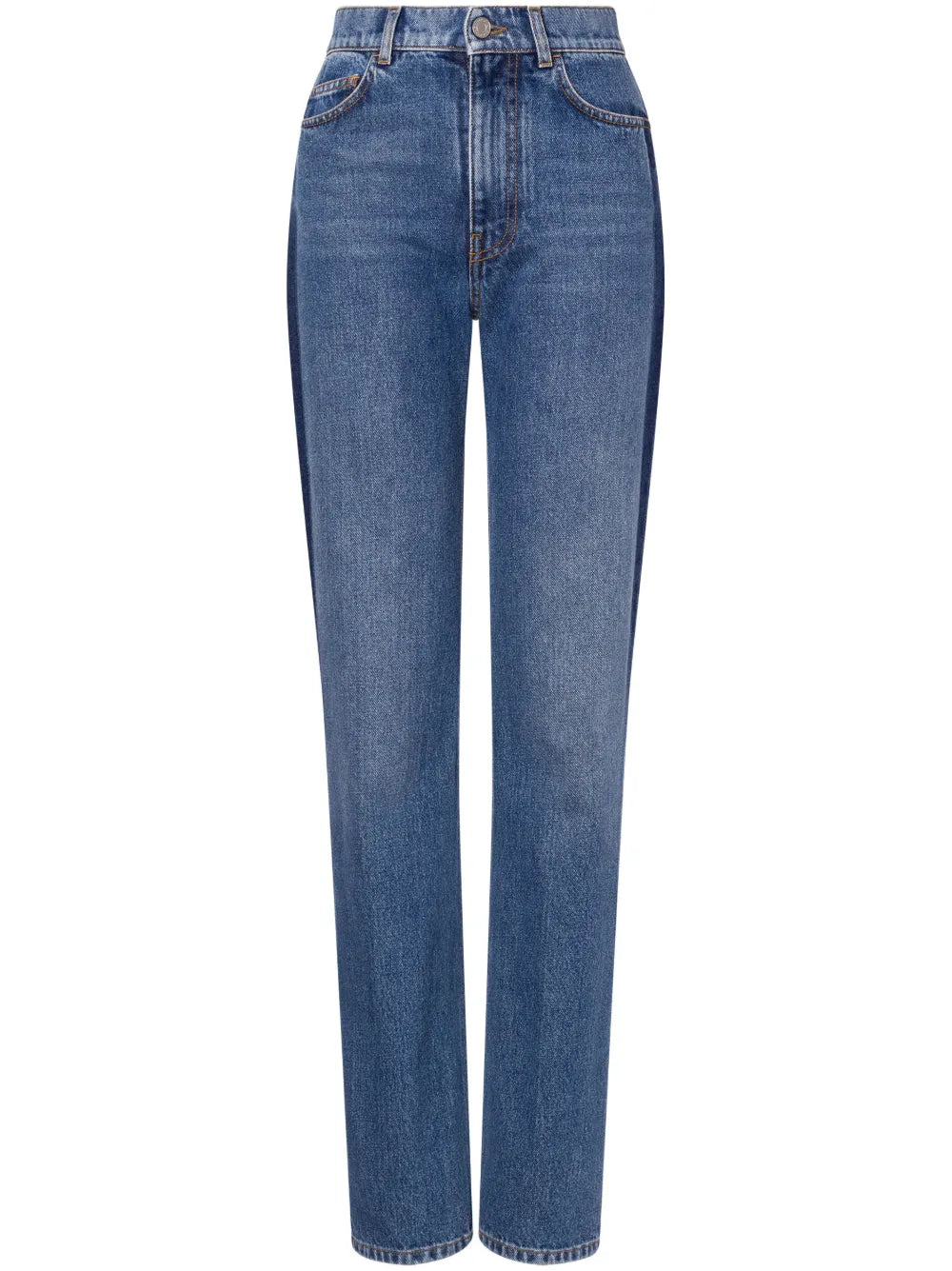 Two-Tone Cotton Denim Jeans