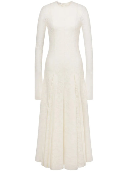 Semi-Sheer Jacquard Dress