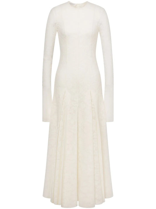Semi-Sheer Jacquard Dress