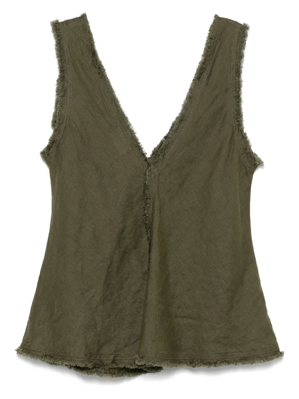 Frayed-Brim Top