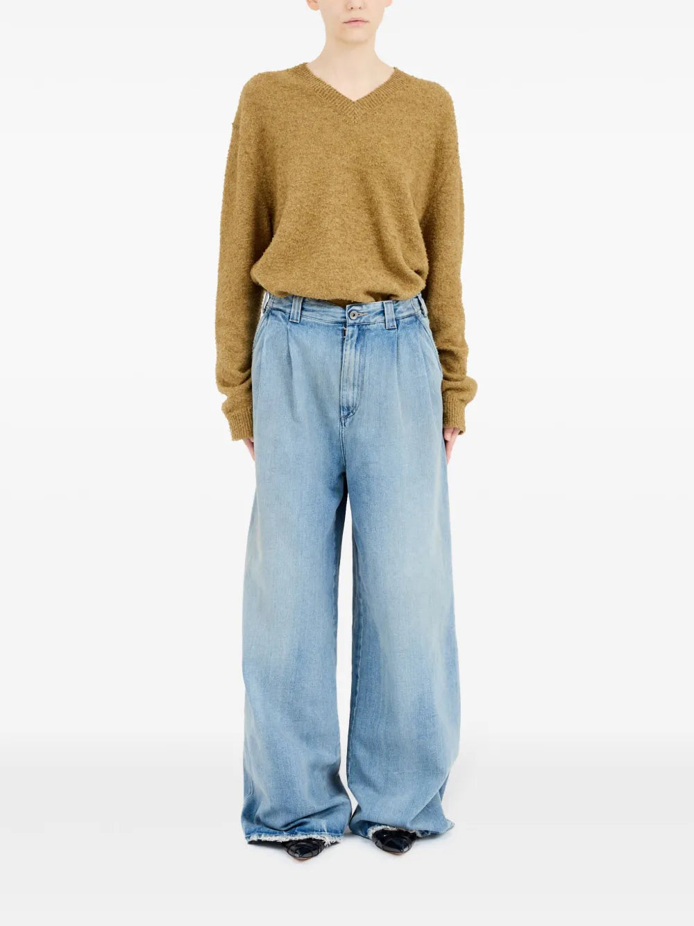 Cotton Wide-Leg Jeans