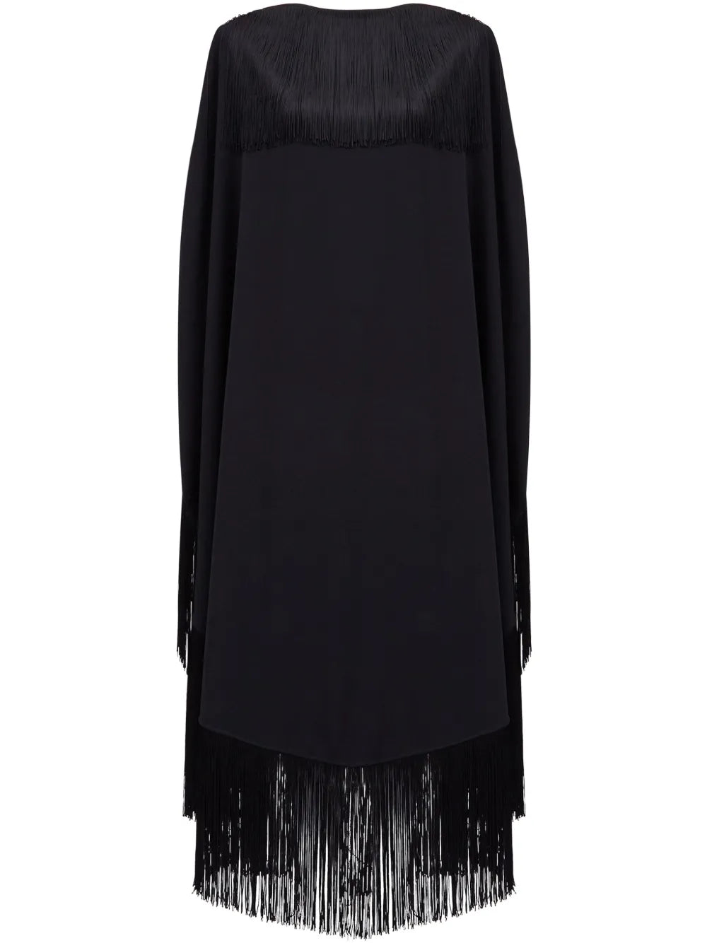 Fringe-Detail Belted Midi Dress