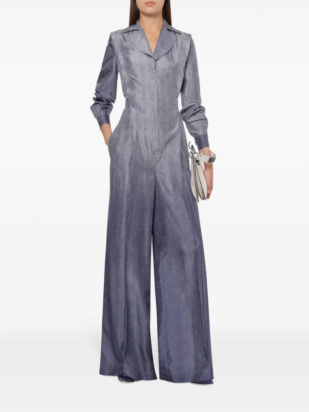 Metallic-Finish Jumpsuit