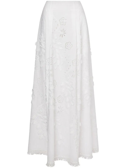 Floral Embroidered Skirt