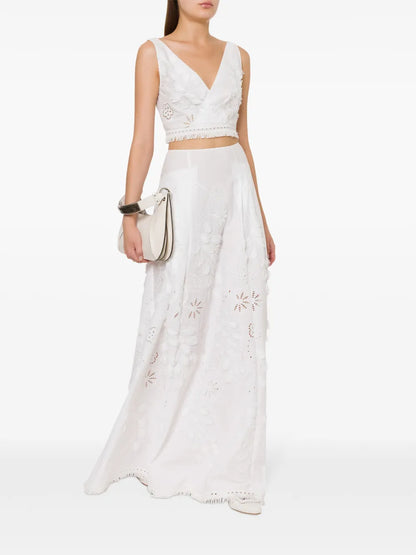 Floral Embroidered Skirt