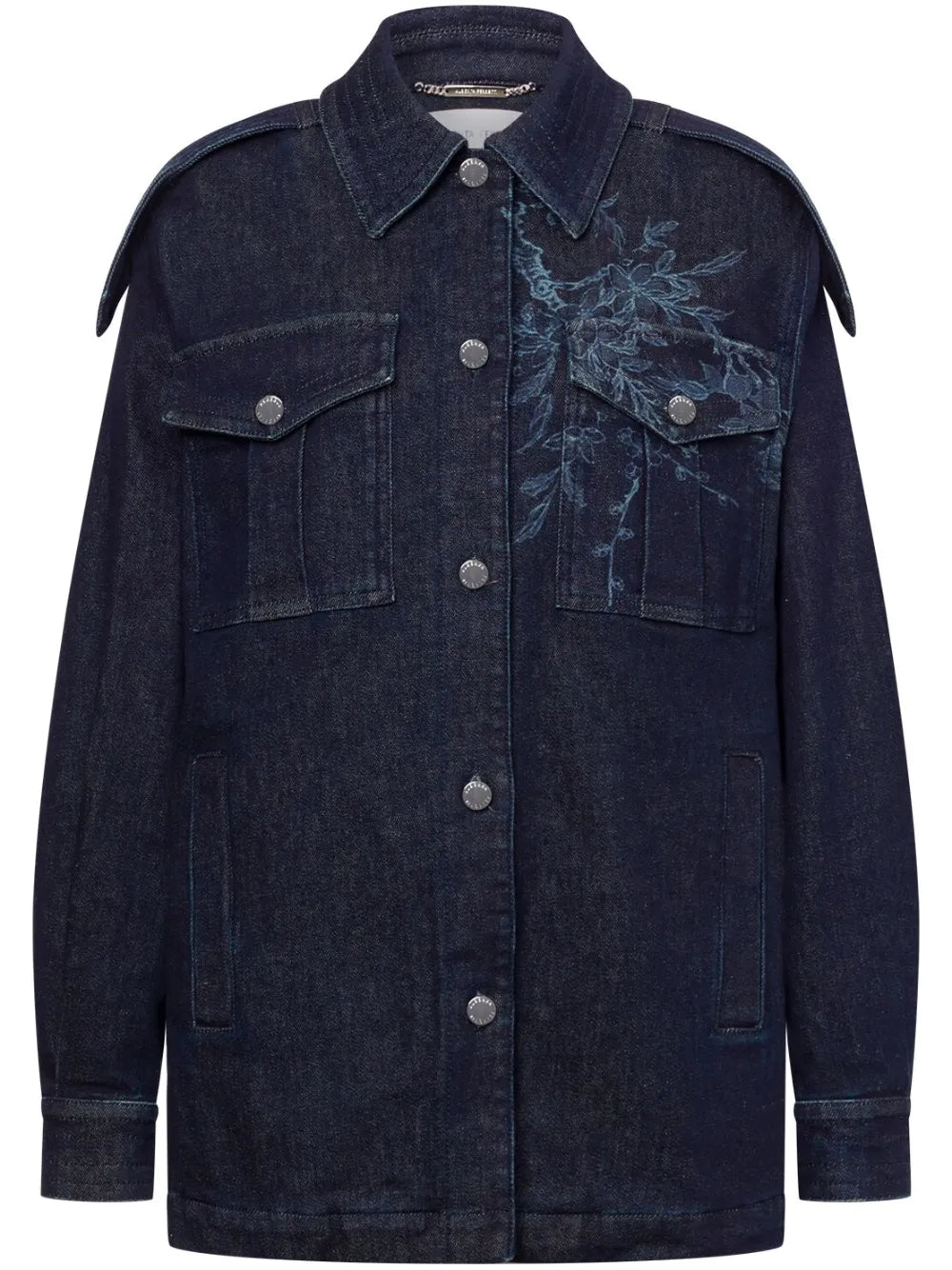 Floral-Print Denim Jacket