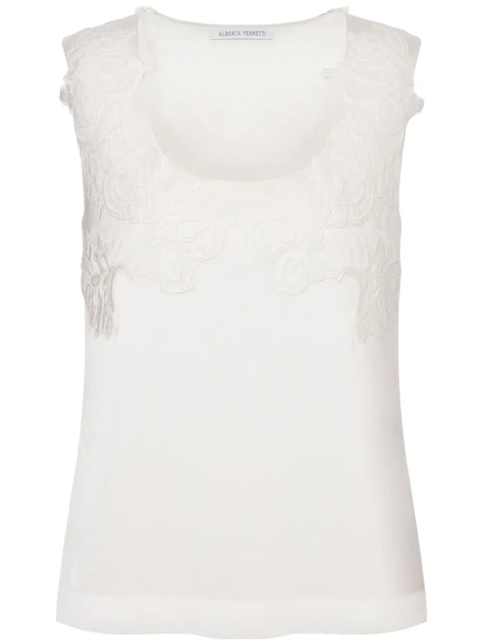 Floral-Embroidery Blouse