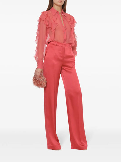 Pressed-Crease Tailored Trousers