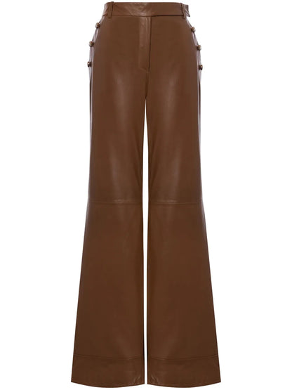 Stud Pocket Flared Trousers