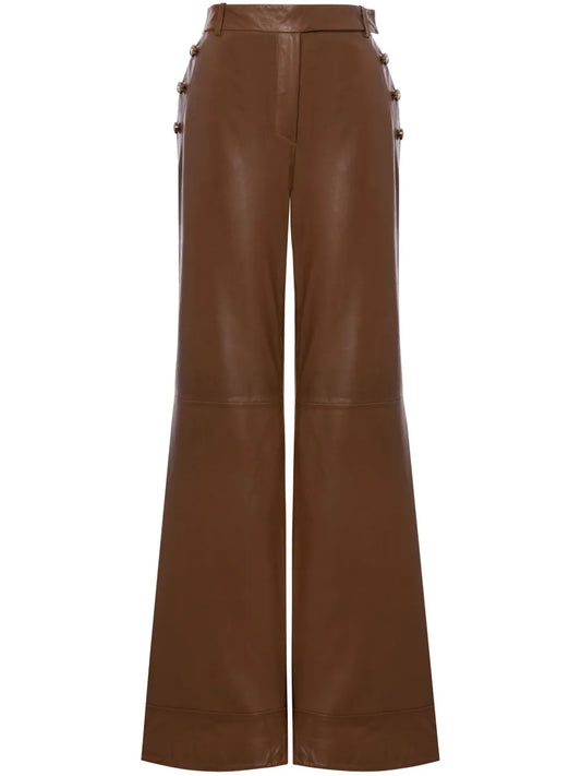 Stud Pocket Flared Trousers