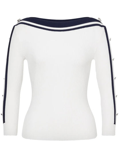 Stripe-Detailing Sweater