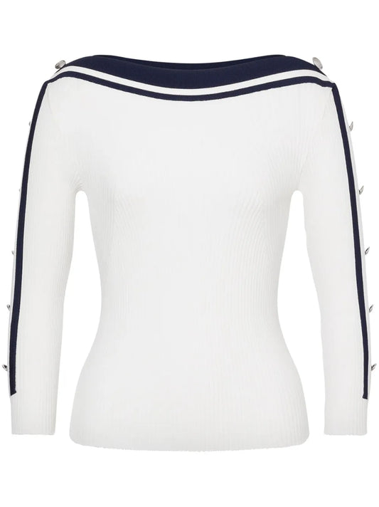Stripe-Detailing Sweater