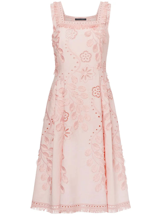 Broderie-Anglaise Midi Dress