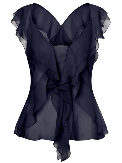 Semi-Sheer Silk Blouse
