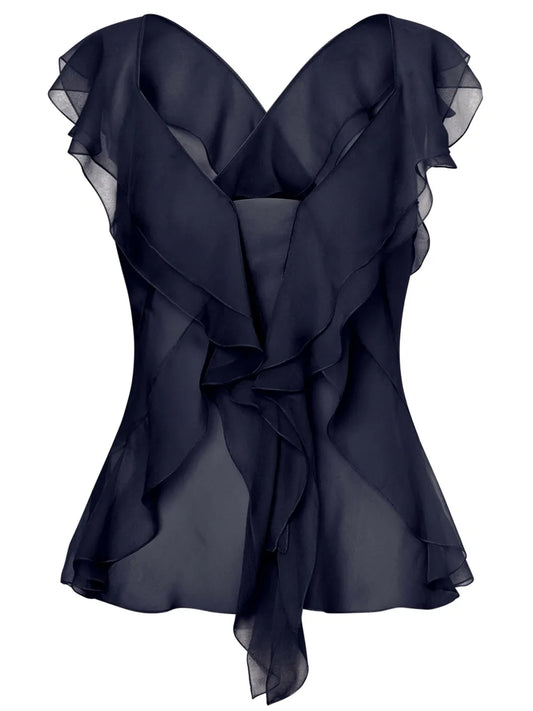 Semi-Sheer Silk Blouse
