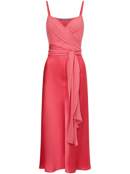 V-Neck Satin Dress
