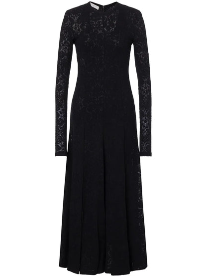 Semi-Sheer Jacquard Dress