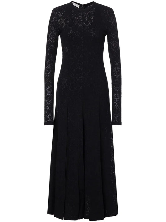 Semi-Sheer Jacquard Dress