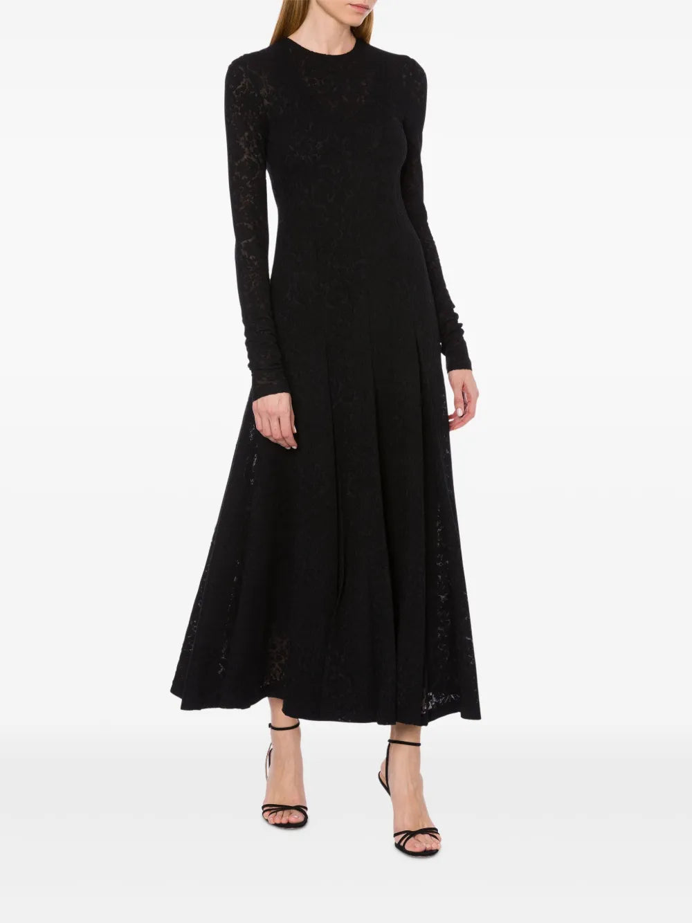 Semi-Sheer Jacquard Dress